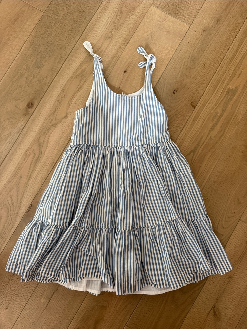 Pink Chicken white/blue stripe dress